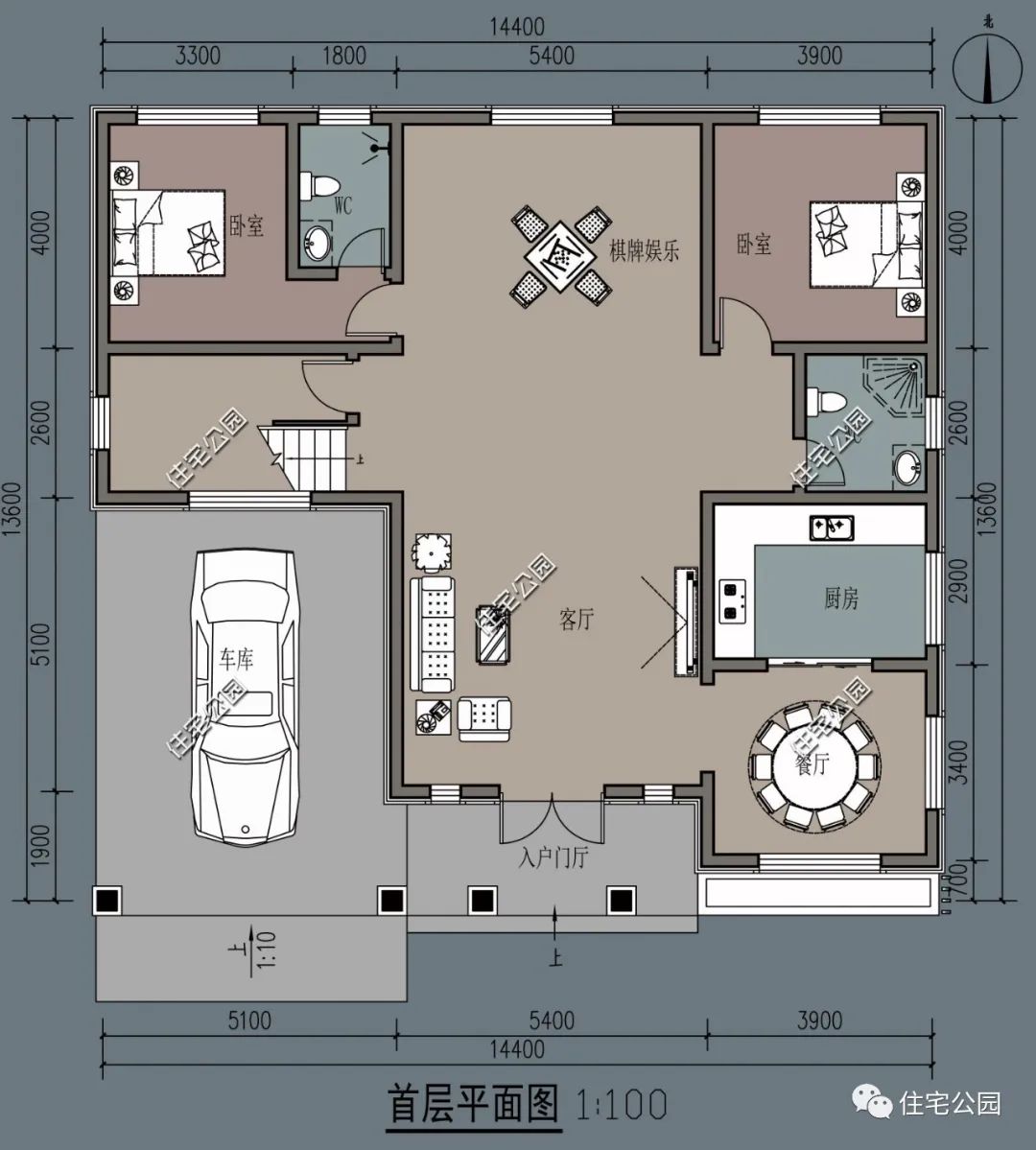 14×13米二层欧式别墅,实用好户型