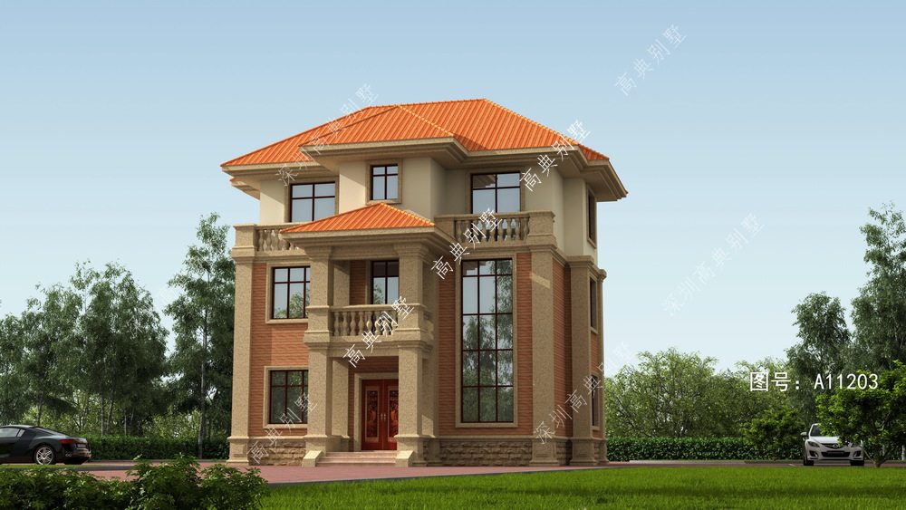 这款欧式别墅设计，成本经济，都建得起的好别墅。