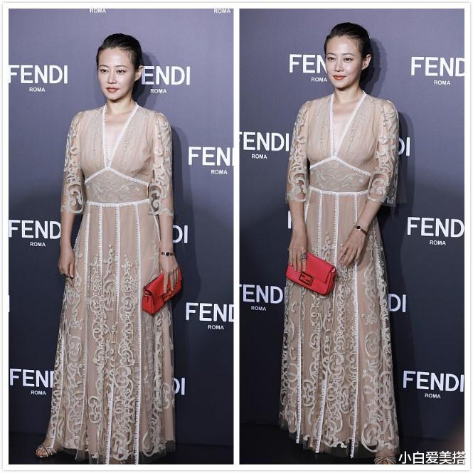 小白爱美搭|谭卓的气场是真的强大，穿着黑色无袖蕾丝长裙，面容尽显温柔