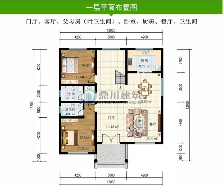 3款平屋顶农村别墅,有阳光房,带凉亭,施工简单