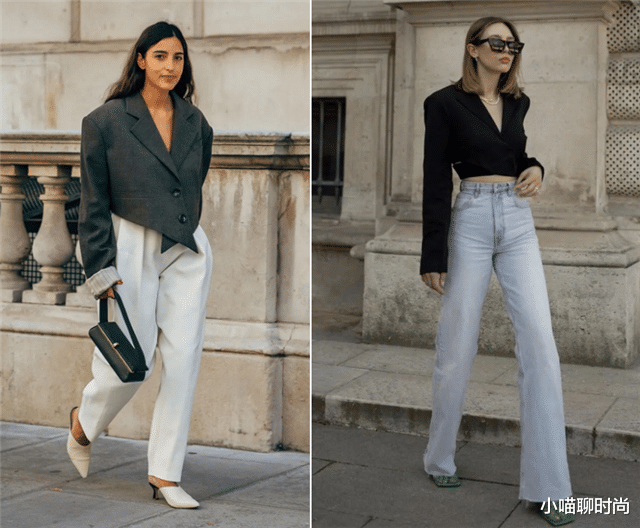小喵聊时尚|去了时装周才知道,今年西装流行“穿短不穿长”,时髦显瘦又显高
