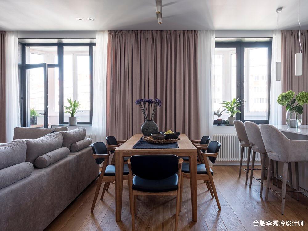 餐厅装卡座,围合式布局将空间一隔为二,多出一间书房,很聪明