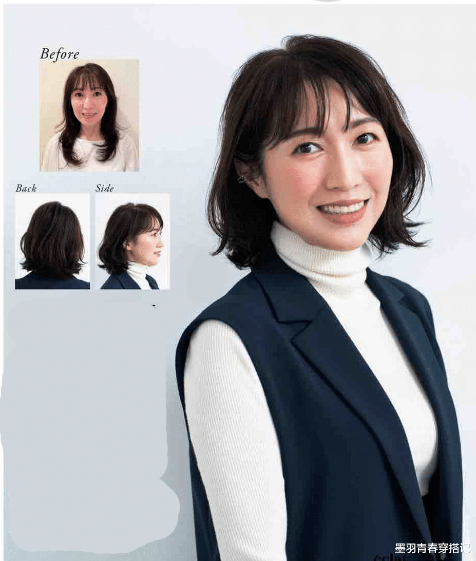 短发 这才是50岁女人的“短发”示范，蓬松衬脸型，显年轻又优雅知性