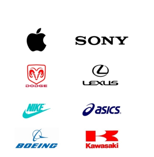 数码产品|为啥日本公司倾向于字体标，美国公司倾向于图形标