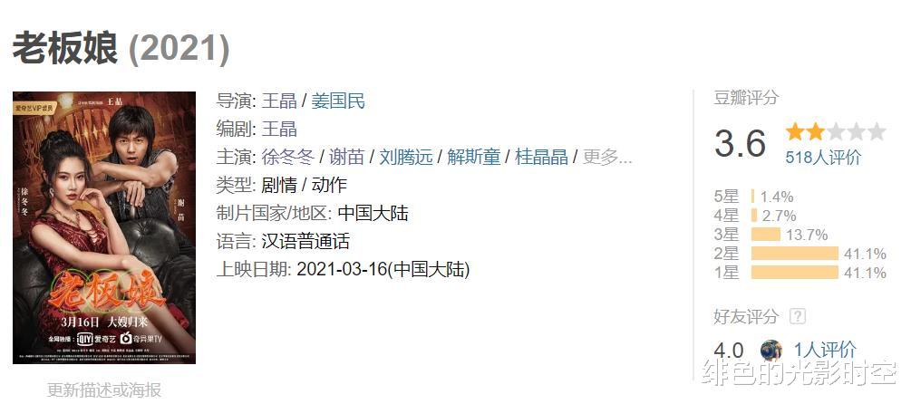 郑爽|王晶新片口碑扑街，强行贩卖性感好尴尬，大嫂徐冬冬风采不再！