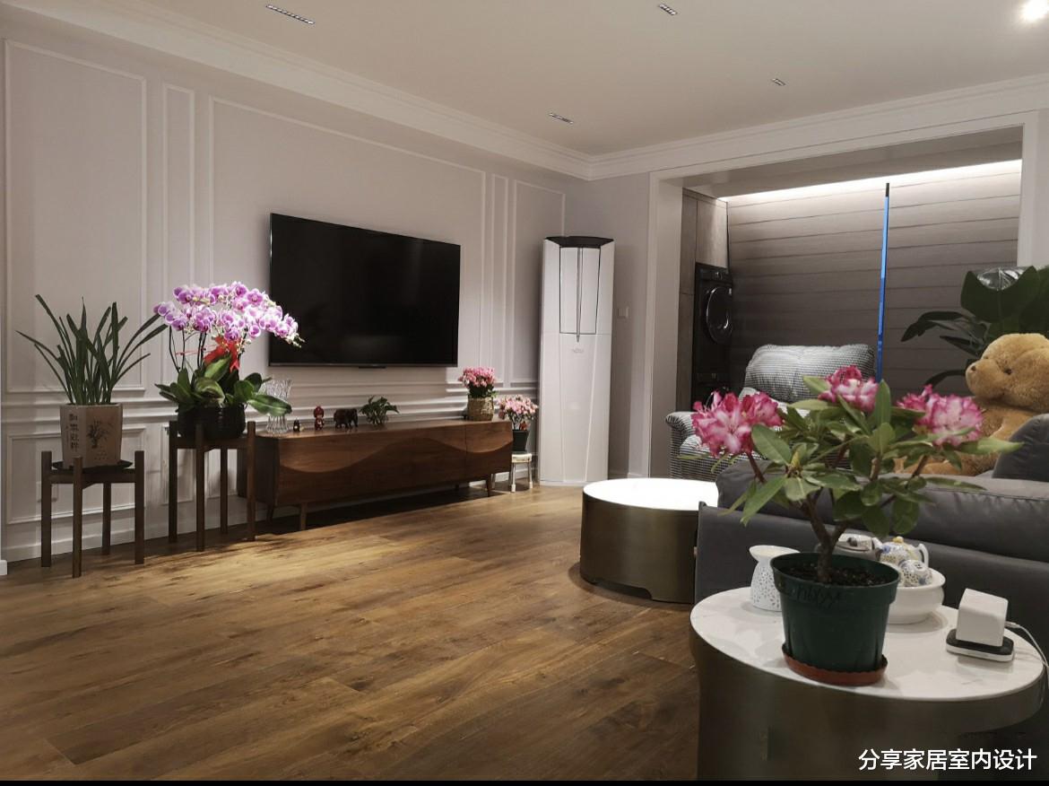 135㎡新房交给60后母亲装修，前后花了30W，全屋木地板很满意！