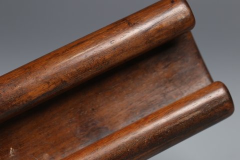 |旧藏，黄花梨“竹报平安”臂搁一对