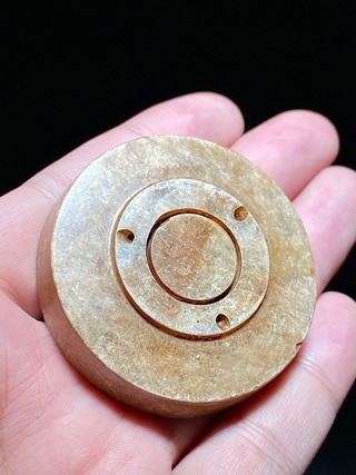 和田玉籽料|汉 和田玉籽料 白玉 勾连纹 浦纹 剑首