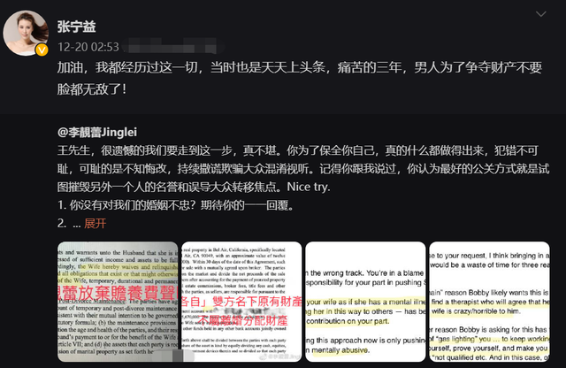 李靓蕾|张宁益发文力挺李靓蕾！内涵奥运冠军前夫不要脸，曾因财产打官司
