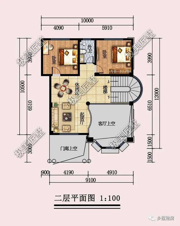 9.1X12米，小开间也能建精致欧式好宅，村里人人都羡慕