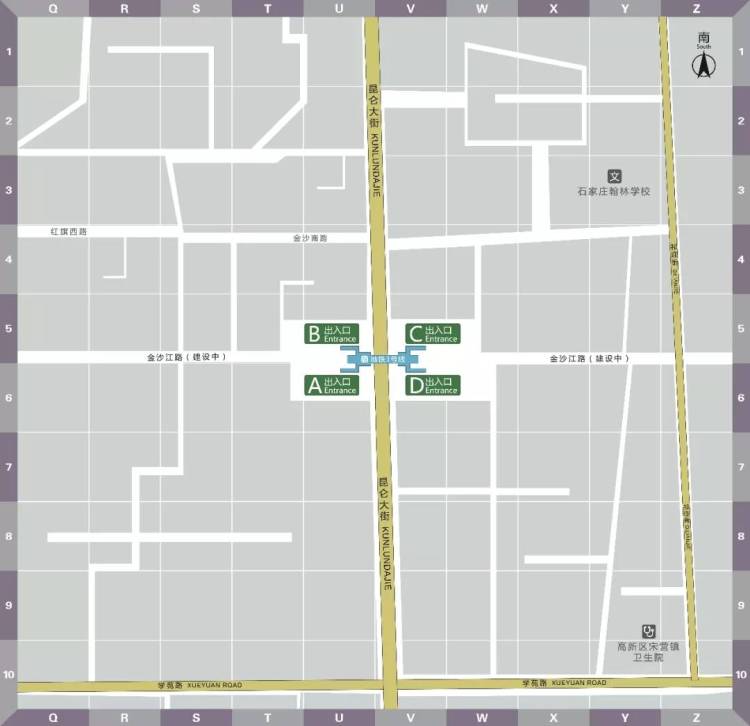 石家庄日报客户端 石家庄地铁3号线一期东段及二期工程车站出入口位置示意图公布
