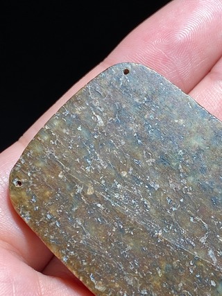 和田玉籽料|汉 和田玉籽料 青玉 谷纹 玉片