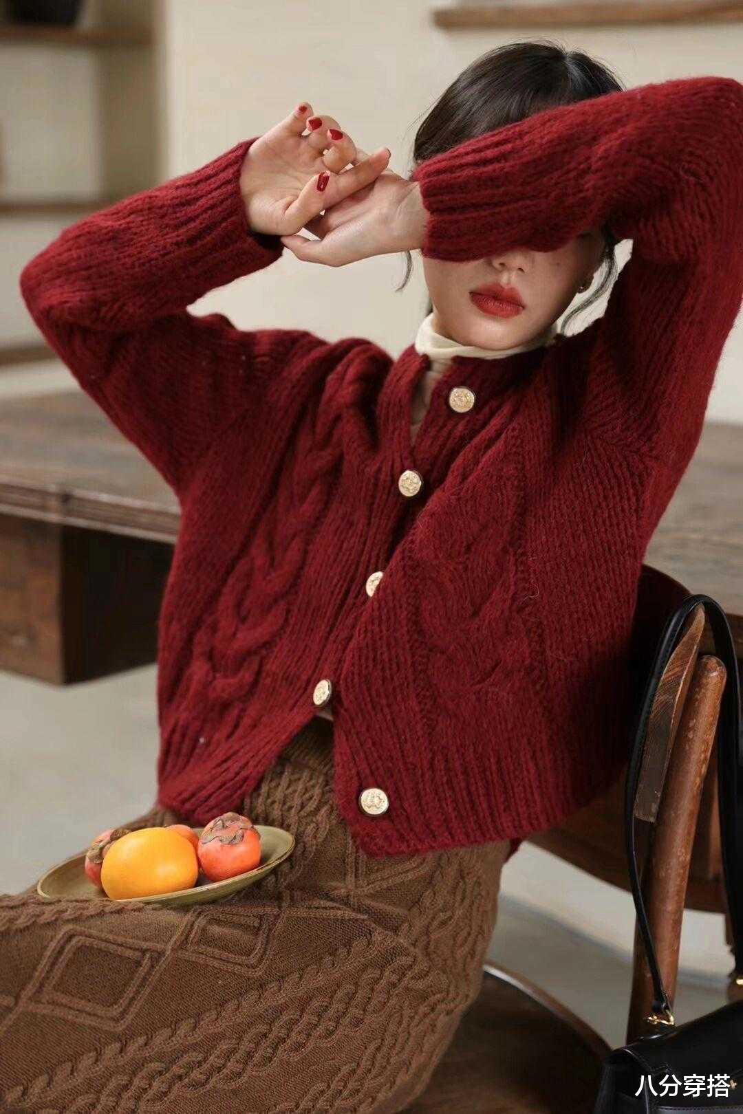 八分穿搭 小个子女生冬天怎么穿？这些针织外套保暖又温柔，显高又时髦