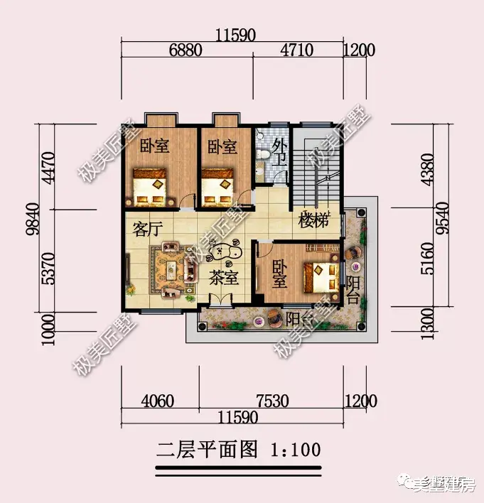 |占地120平的四层简欧风格别墅,非常适合人口多的家庭