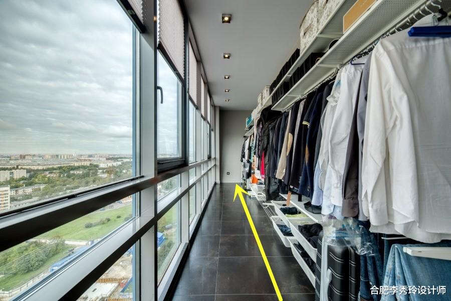 留不留衣帽间，不在乎面积大小，阳台定制7米长衣柜装上百件衣服