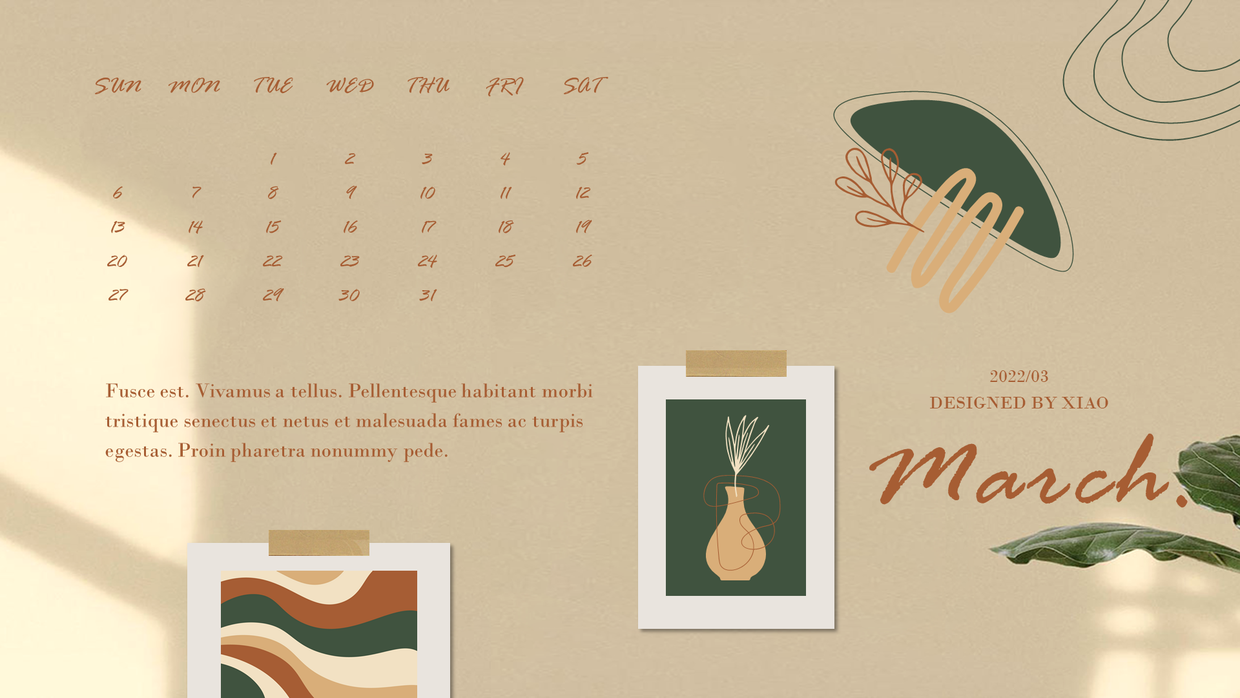 榮耀|『PPT模板』 2022年桌面日歷