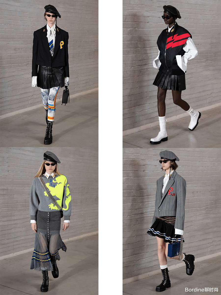 Bordine聊时尚 Philosophy Di Lorenzo Serafini 2021秋冬,贝雷帽+方头战靴的搭配