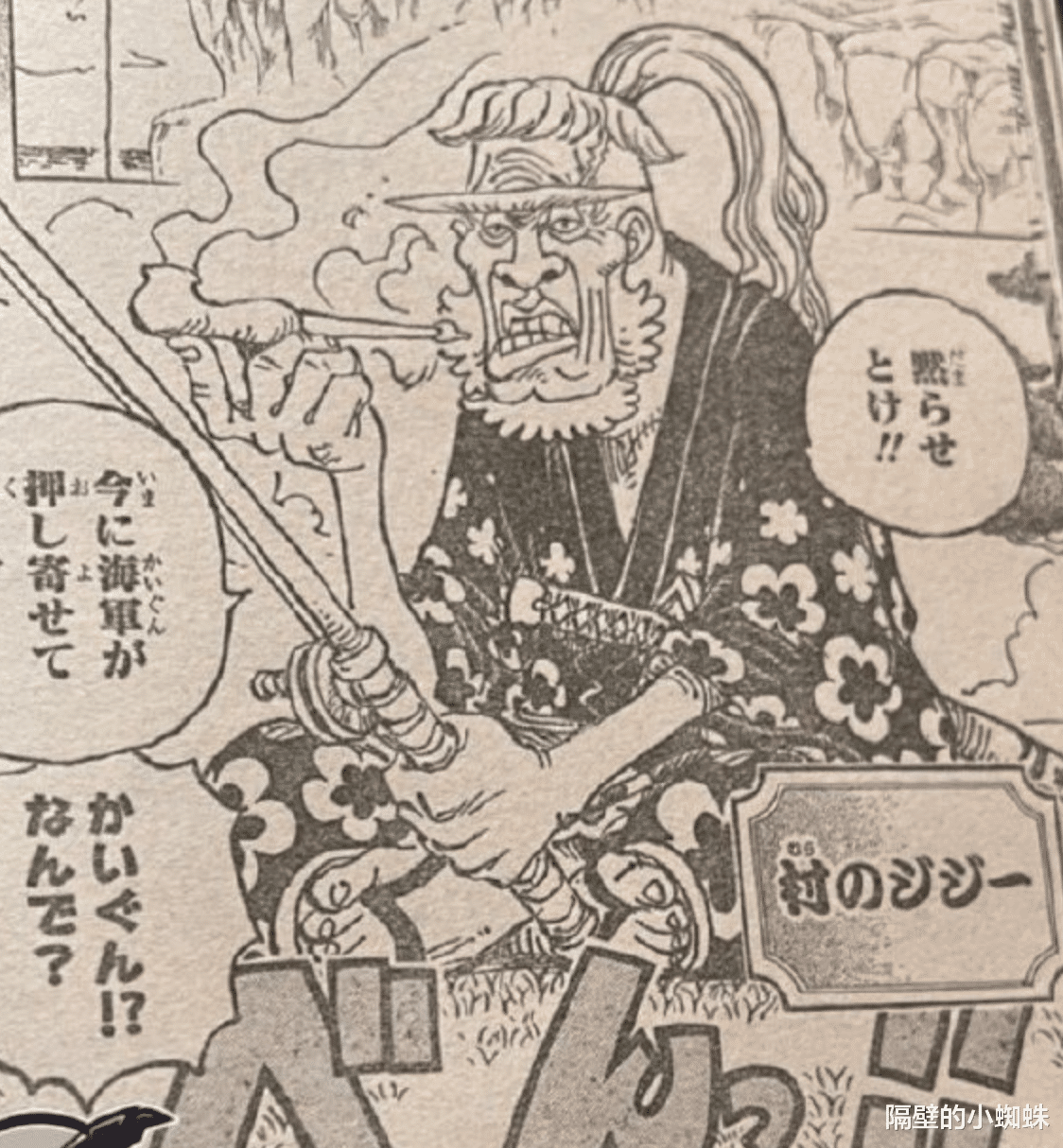 蜘蛛|海贼王1033话：被忽略的4个细节！耕三郎还有名刀，他的真面目是和道一文字