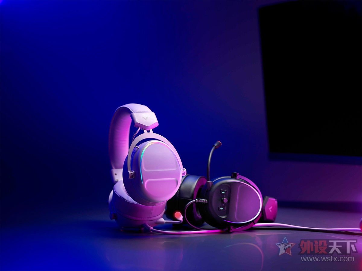 游戏耳机|听出硬实力,雷柏VH650虚拟7.1声道游戏耳机紫黑双版上市