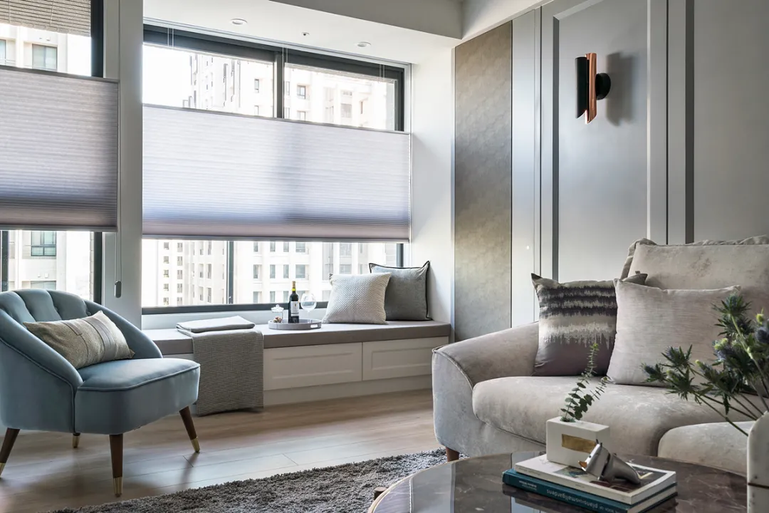 设计fan|66㎡轻奢二人世界:蓝绿色+玫瑰金,恰到好处的精致!