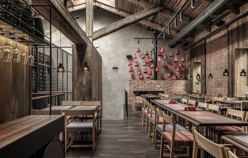 餐厅设计 | 格鲁吉亚复古的“开放式厨房”