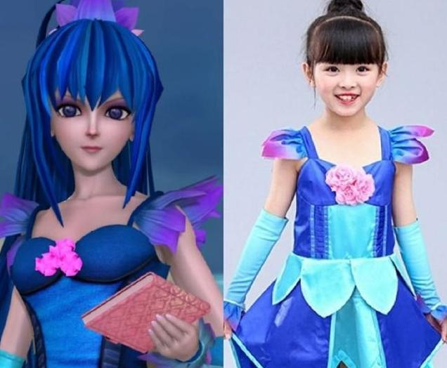 冰公主|叶罗丽：当女神真人cos后，冰公主太辣眼睛，还是王默比较可爱