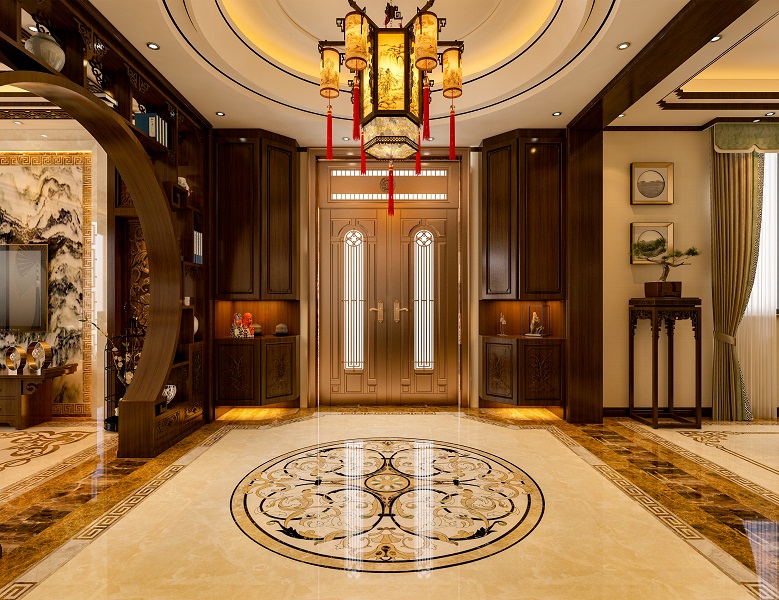 素雅中式设计:国画怒刷存在感,打造人文艺术感十足的装修。