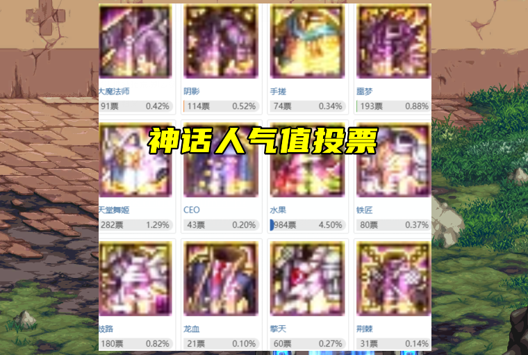 地下城与勇士|DNF：从神话人气看大众选择！军神众望所归，逆转和大幽魂争第二
