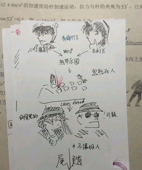 柯南|上课向同桌安利柯南，网友化身灵魂画家，完美画出变小的全过程