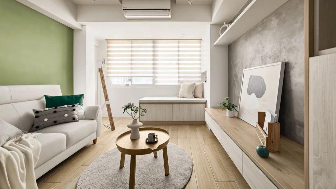 89㎡北欧治愈宅：抹上绿系小清新，改造35 年公寓！