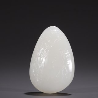 文殊菩萨|旧藏·和田玉籽料文殊菩萨原石雕