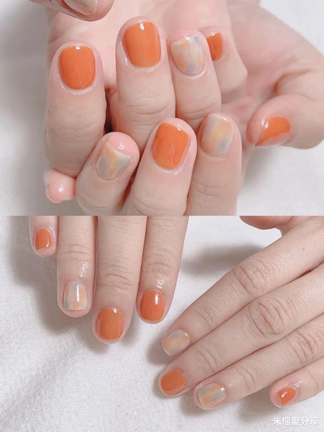 美甲 夏日温柔的几款晕染甲,气质清爽好看翻了!