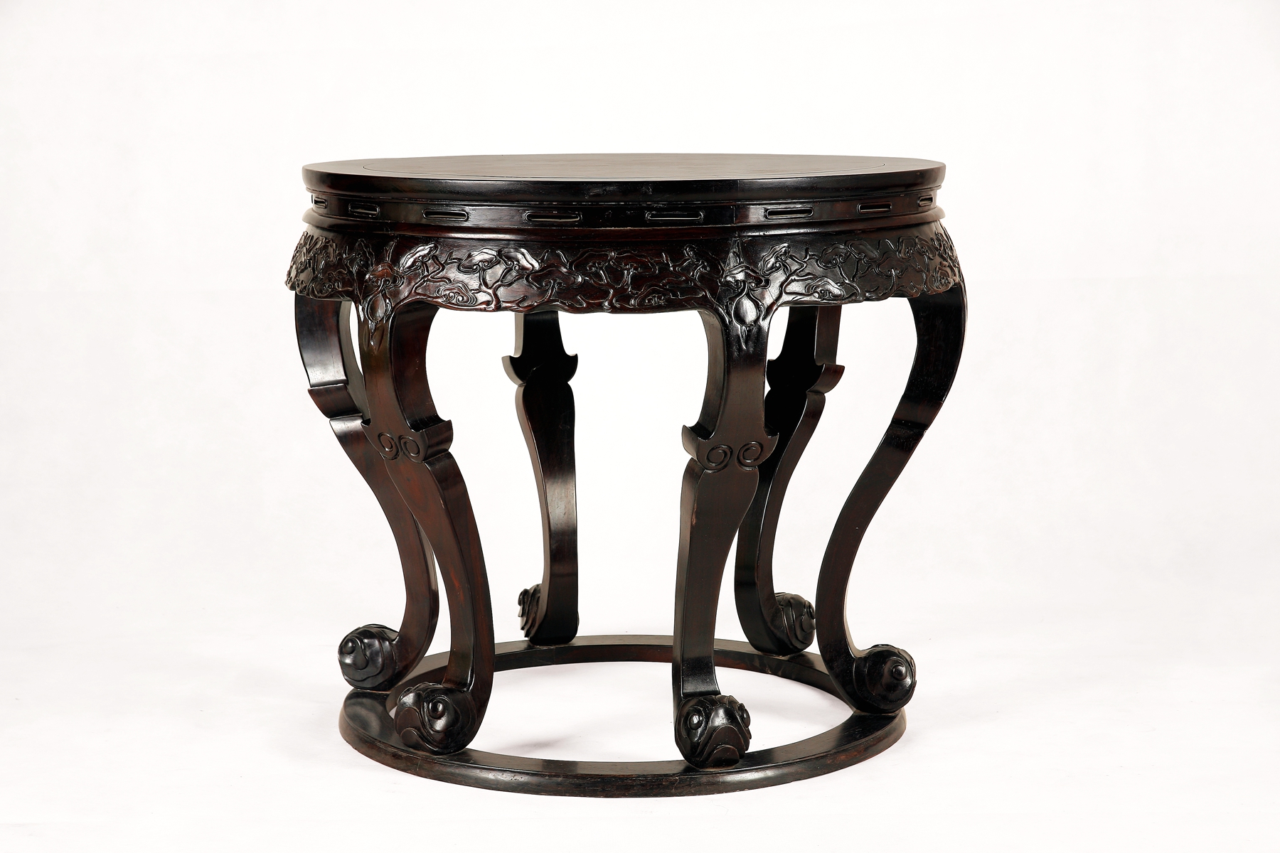 红木|君馨阁红木古典家具 · 清式紫檀圓桌