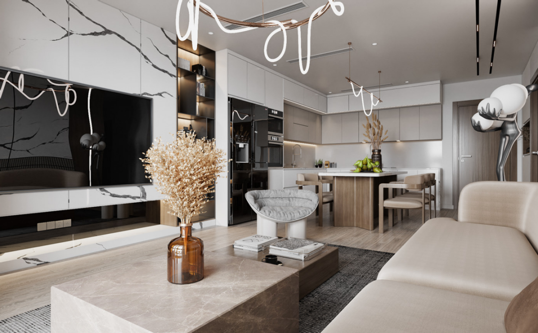 128㎡的家,全屋轻奢精致,收纳一丝不苟