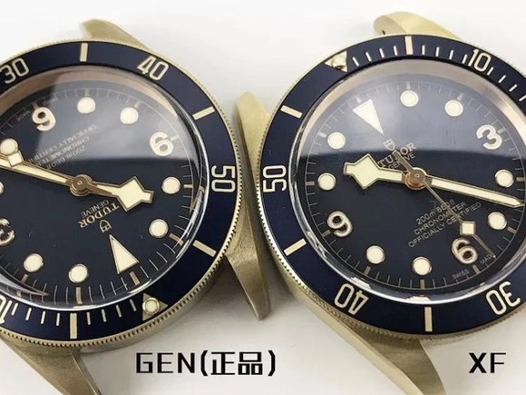tudor XF厂帝舵蓝铜花正品细节对比评测