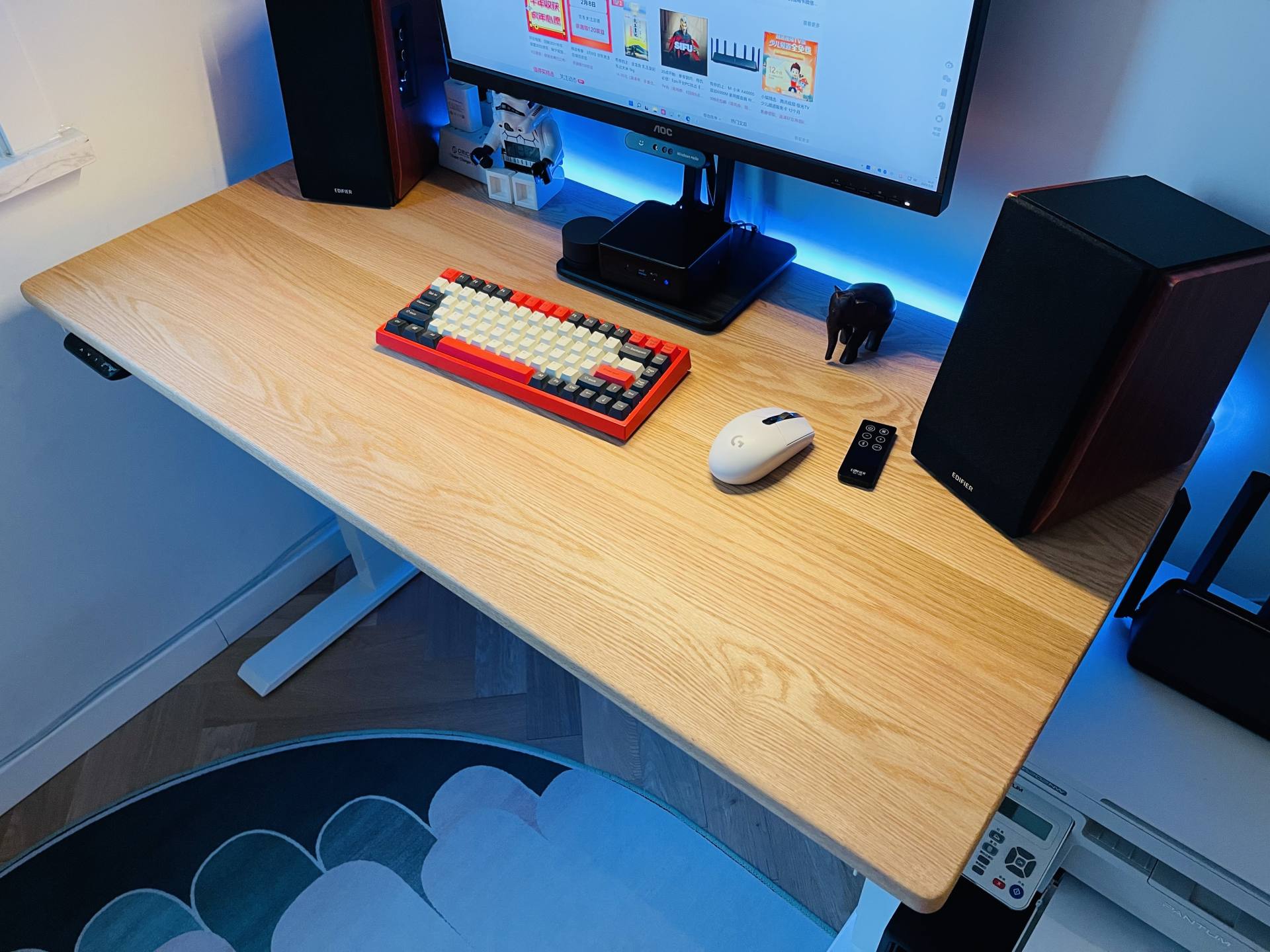 桌面改造计划一，升级实木升降桌，附桌下理线经验