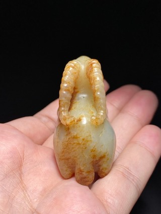 和田玉籽料|明以前 和田玉籽料 白玉 玉卧羊 玉羊 把件