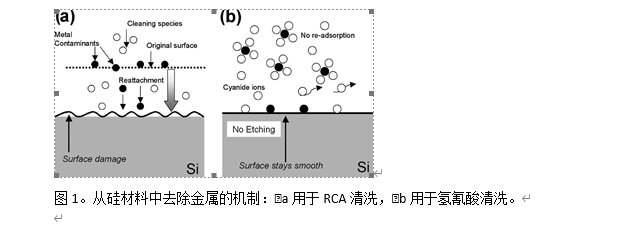 使用稀释的HCN水溶液的碳化硅清洗方法