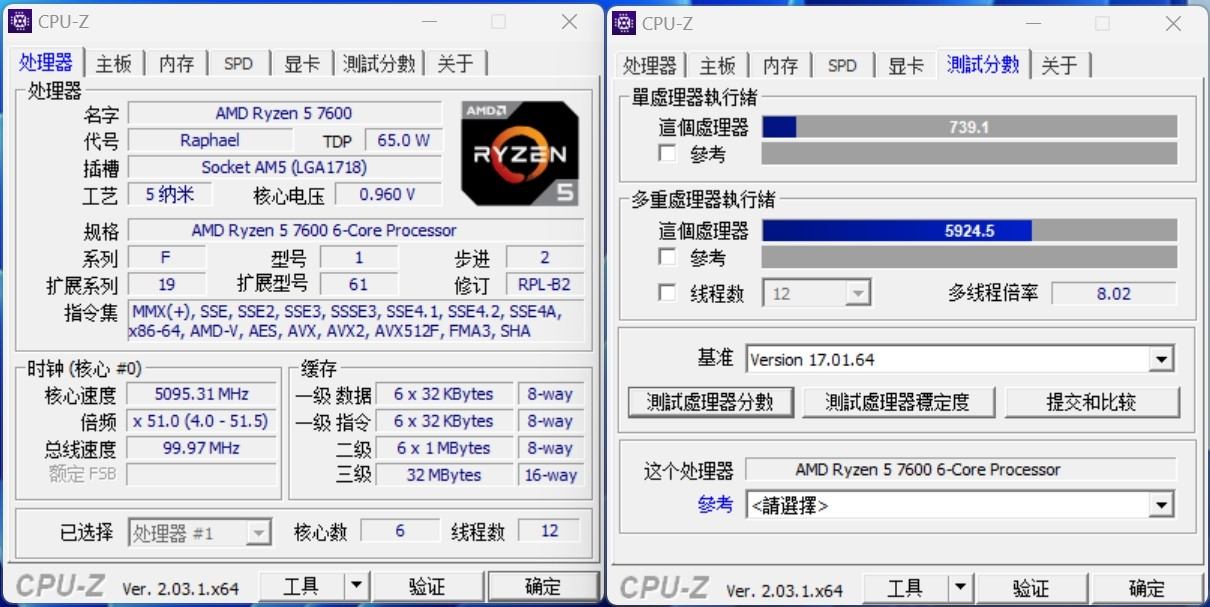 锐龙5|锐龙5 7600搭配技嘉B650主板性能测试：千元CPU性价比之选？