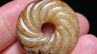 |明以前 和田玉籽料 黑沁 绞丝珮 挂件