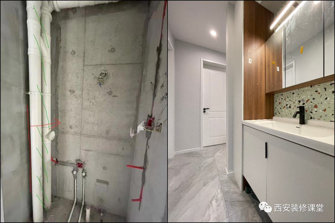 只包管道就浪费了,做成收纳就有价值了