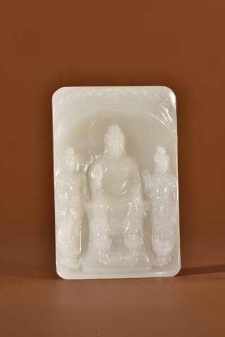 |和田玉三圣玉牌