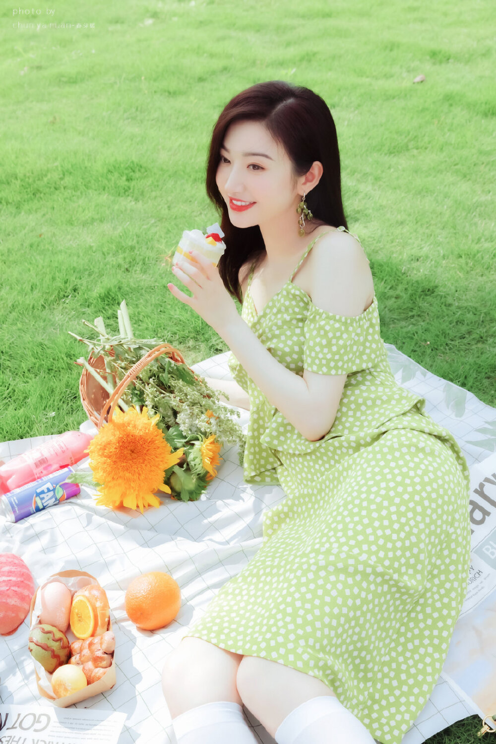 景甜|景甜,一个和绿色极其的相配的女明星