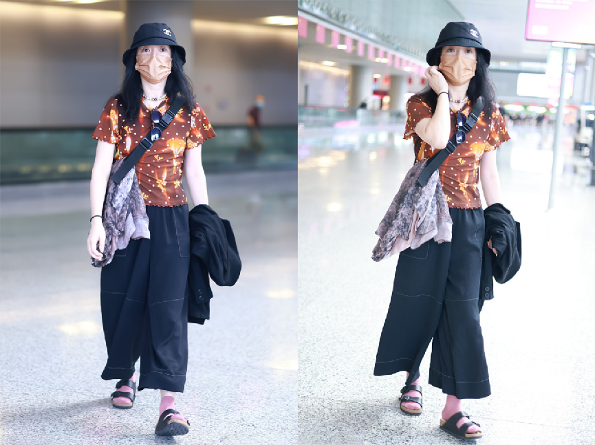 周迅|周迅平时穿得真挺普通的,但这服装一看就很凉快,看着也很精神