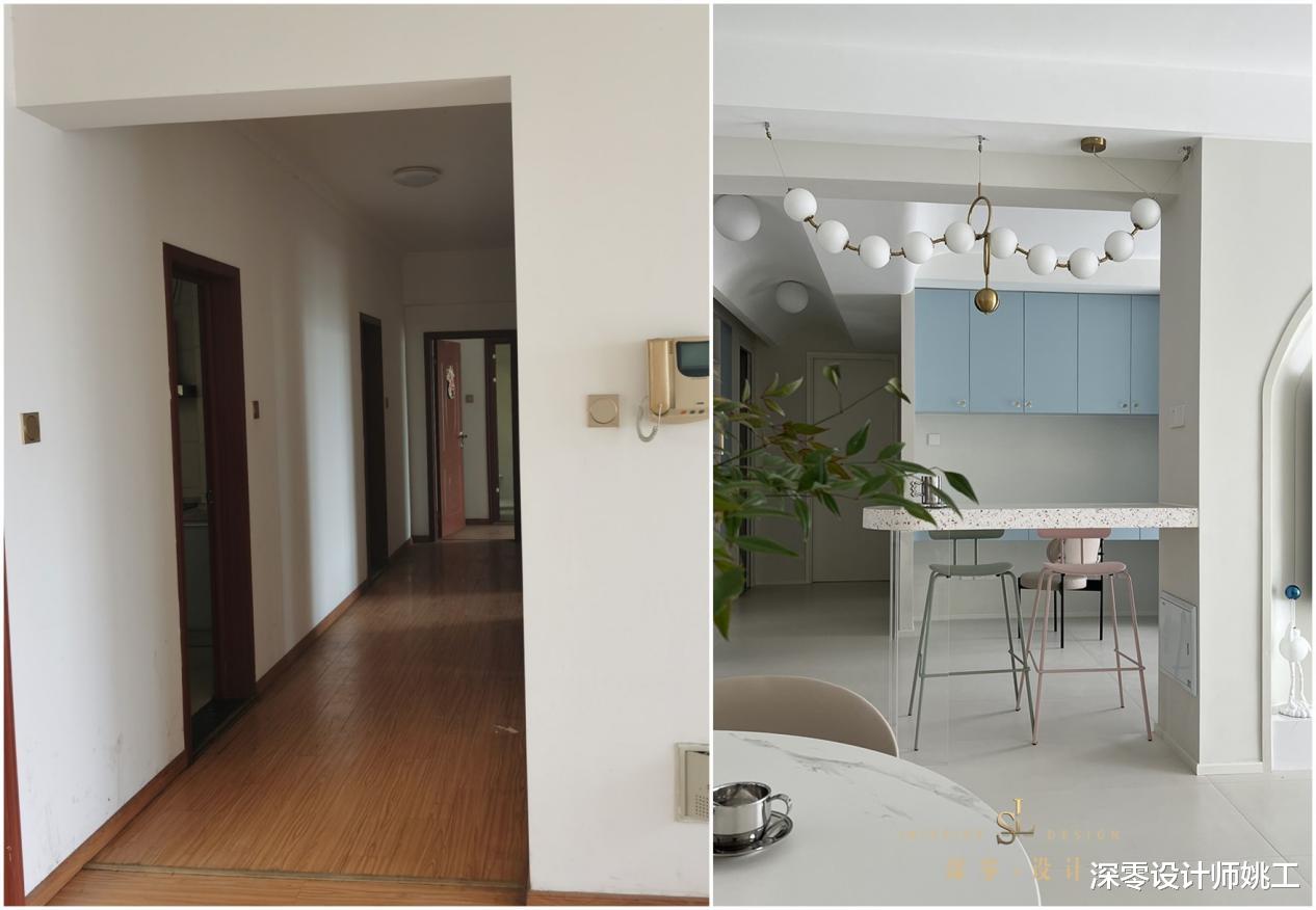 合肥九溪江南客厅，阳台纳入室内，和旁边小房间打通，做成开放式