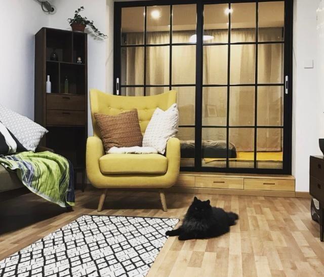 买套39㎡小产权房当婚房,直门独就得这么装,玻璃隔断通透又实用