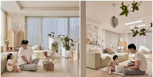 理想之家无非如此,130装成奶油风,带着娃一起住,太治愈了!