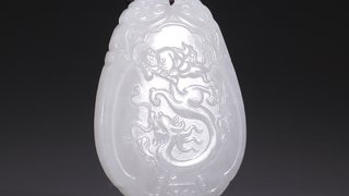 和田玉籽料|旧藏·和田玉籽料龙纹佩牌