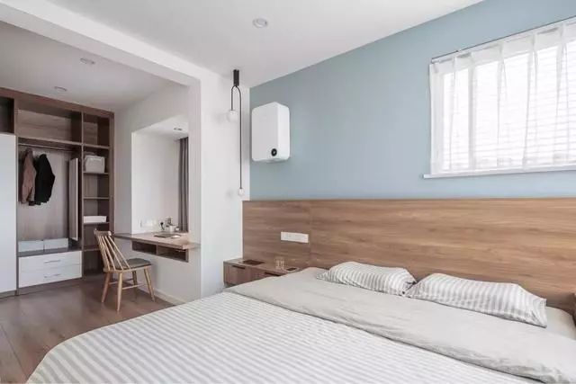 90㎡简约小三房,卧室定制床,小空间利用直叫漂亮