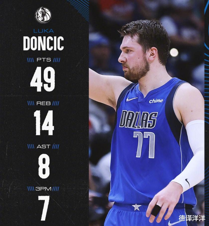 冰墩墩 49分准三双！减肥后实力大涨，东契奇真要争MVP！